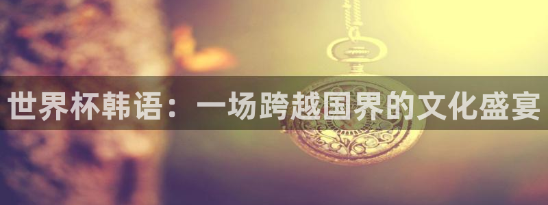亚洲杯足球：世界杯韩语：一场跨越国界的文化盛宴
